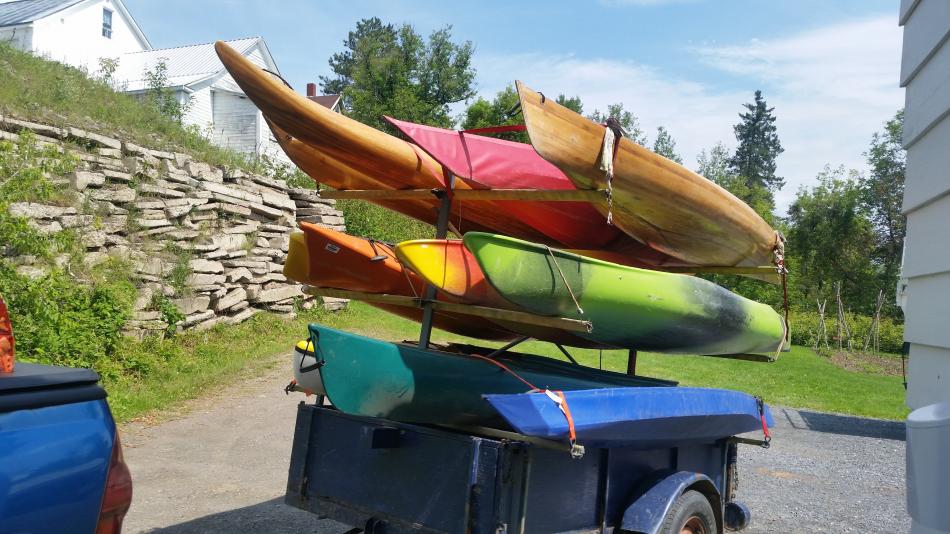  lightly loaded kayak trailer 